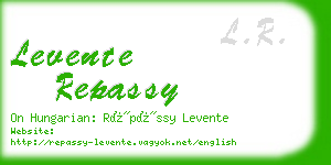 levente repassy business card